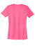 Port & Company LPC380 Womens Dry Zone Performance Moisture Wicking Short Sleeve Crewneck T-Shirt Neon Pink Flat Back