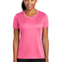 Port & Company Womens Dry Zone Performance Moisture Wicking Short Sleeve Crewneck T-Shirt - Neon Pink