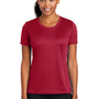 Port & Company Womens Dry Zone Performance Moisture Wicking Short Sleeve Crewneck T-Shirt - Red