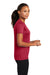 Port & Company LPC380 Womens Dry Zone Performance Moisture Wicking Short Sleeve Crewneck T-Shirt Red Model Side