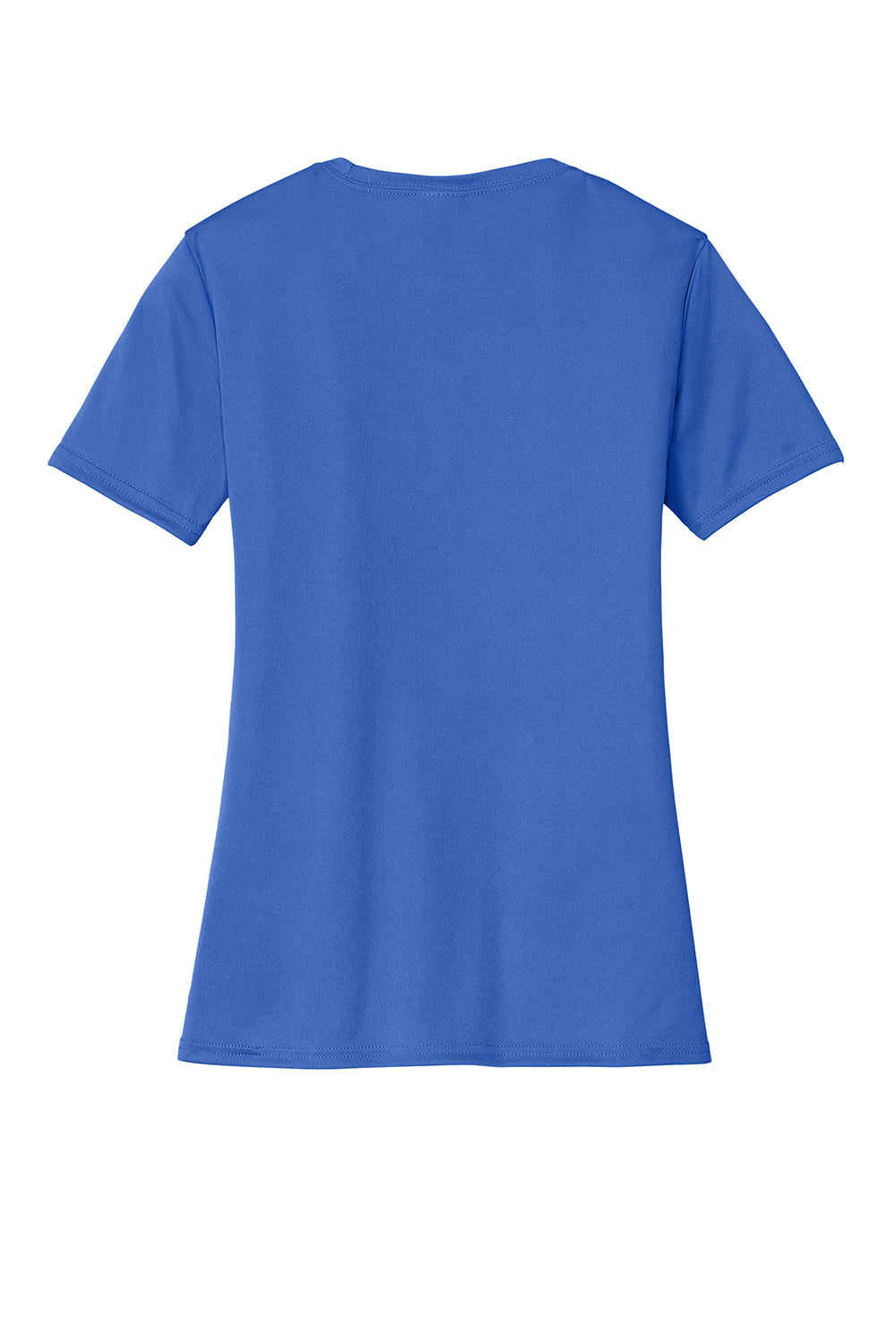 Port & Company LPC380 Womens Dry Zone Performance Moisture Wicking Short Sleeve Crewneck T-Shirt Royal Blue Flat Back