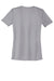 Port & Company LPC380 Womens Dry Zone Performance Moisture Wicking Short Sleeve Crewneck T-Shirt Silver Grey Flat Back