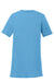 Port & Company LPC381V Womens Dry Zone Performance Moisture Wicking Short Sleeve V-Neck T-Shirt Aquatic Blue Flat Back