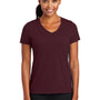 Port & Company Womens Dry Zone Performance Moisture Wicking Short Sleeve V-Neck T-Shirt - Athletic Maroon