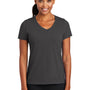 Port & Company Womens Dry Zone Performance Moisture Wicking Short Sleeve V-Neck T-Shirt - Charcoal Grey