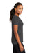 Port & Company LPC381V Womens Dry Zone Performance Moisture Wicking Short Sleeve V-Neck T-Shirt Charcoal Grey Model Side