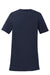 Port & Company LPC381V Womens Dry Zone Performance Moisture Wicking Short Sleeve V-Neck T-Shirt Deep Navy Blue Flat Back