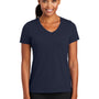 Port & Company Womens Dry Zone Performance Moisture Wicking Short Sleeve V-Neck T-Shirt - Deep Navy Blue