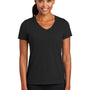 Port & Company Womens Dry Zone Performance Moisture Wicking Short Sleeve V-Neck T-Shirt - Jet Black