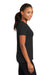 Port & Company LPC381V Womens Dry Zone Performance Moisture Wicking Short Sleeve V-Neck T-Shirt Jet Black Model Side