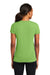 Port & Company LPC381V Womens Dry Zone Performance Moisture Wicking Short Sleeve V-Neck T-Shirt Lime Green Model Back