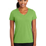 Port & Company Womens Dry Zone Performance Moisture Wicking Short Sleeve V-Neck T-Shirt - Lime Green