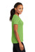 Port & Company LPC381V Womens Dry Zone Performance Moisture Wicking Short Sleeve V-Neck T-Shirt Lime Green Model Side