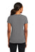 Port & Company LPC381V Womens Dry Zone Performance Moisture Wicking Short Sleeve V-Neck T-Shirt Medium Grey Model Back