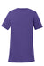 Port & Company LPC381V Womens Dry Zone Performance Moisture Wicking Short Sleeve V-Neck T-Shirt Purple Flat Back