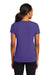 Port & Company LPC381V Womens Dry Zone Performance Moisture Wicking Short Sleeve V-Neck T-Shirt Purple Model Back