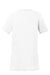 Port & Company LPC381V Womens Dry Zone Performance Moisture Wicking Short Sleeve V-Neck T-Shirt White Flat Back