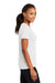 Port & Company LPC381V Womens Dry Zone Performance Moisture Wicking Short Sleeve V-Neck T-Shirt White Model Side