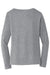 Port & Company LPC450VLS Womens Fan Favorite Long Sleeve V-Neck T-Shirt Heather Grey Flat Back