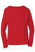 Port & Company LPC450VLS Womens Fan Favorite Long Sleeve V-Neck T-Shirt Bright Red Flat Back