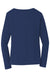 Port & Company LPC450VLS Womens Fan Favorite Long Sleeve V-Neck T-Shirt Team Navy Blue Flat Back