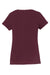 Port & Company LPC450V Womens Fan Favorite Short Sleeve V-Neck T-Shirt Athletic Maroon Flat Back