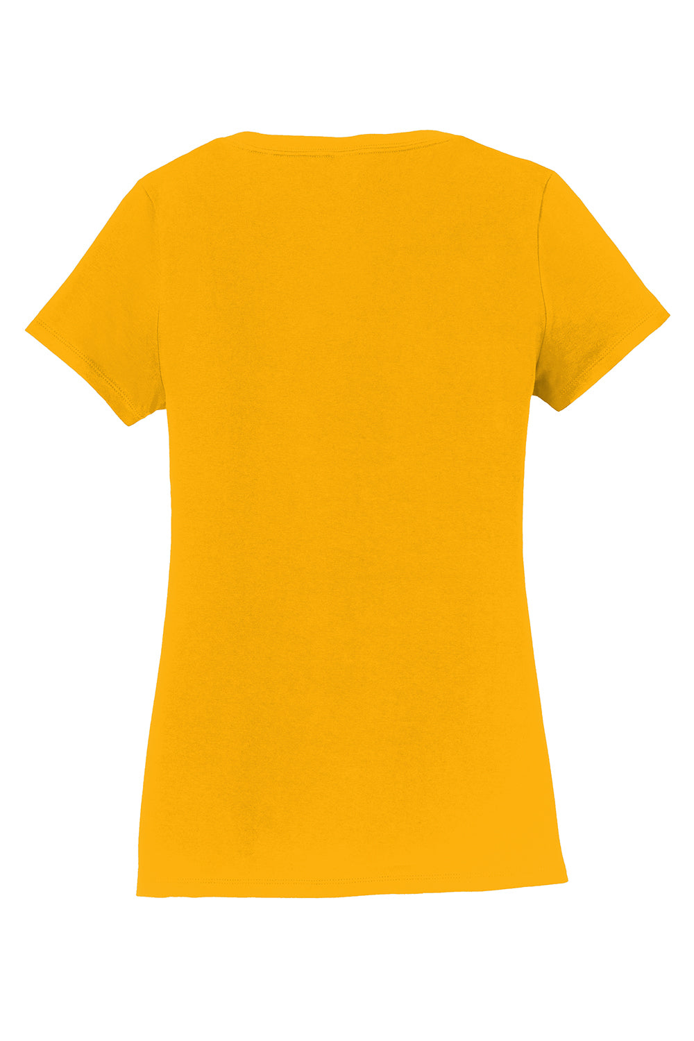 Port & Company LPC450V Womens Fan Favorite Short Sleeve V-Neck T-Shirt Bright Gold Flat Back