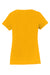 Port & Company LPC450V Womens Fan Favorite Short Sleeve V-Neck T-Shirt Bright Gold Flat Back