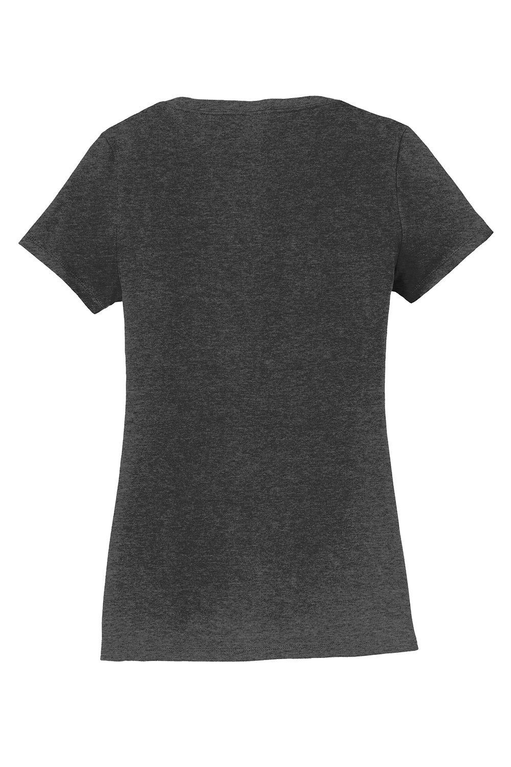 Port & Company LPC450V Womens Fan Favorite Short Sleeve V-Neck T-Shirt Heather Dark Grey Flat Back