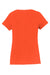 Port & Company LPC450V Womens Fan Favorite Short Sleeve V-Neck T-Shirt Orange Flat Back