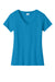 Port & Company LPC450V Womens Fan Favorite Short Sleeve V-Neck T-Shirt Sapphire Blue Flat Front