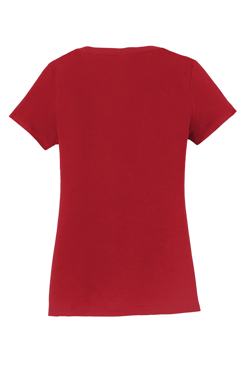 Port & Company LPC450V Womens Fan Favorite Short Sleeve V-Neck T-Shirt Team Cardinal Red Flat Back