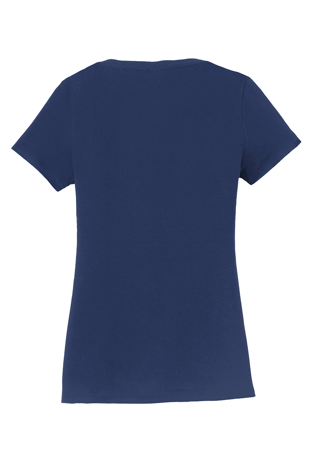 Port & Company LPC450V Womens Fan Favorite Short Sleeve V-Neck T-Shirt Team Navy Blue Flat Back