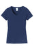 Port & Company LPC450V Womens Fan Favorite Short Sleeve V-Neck T-Shirt Team Navy Blue Flat Front