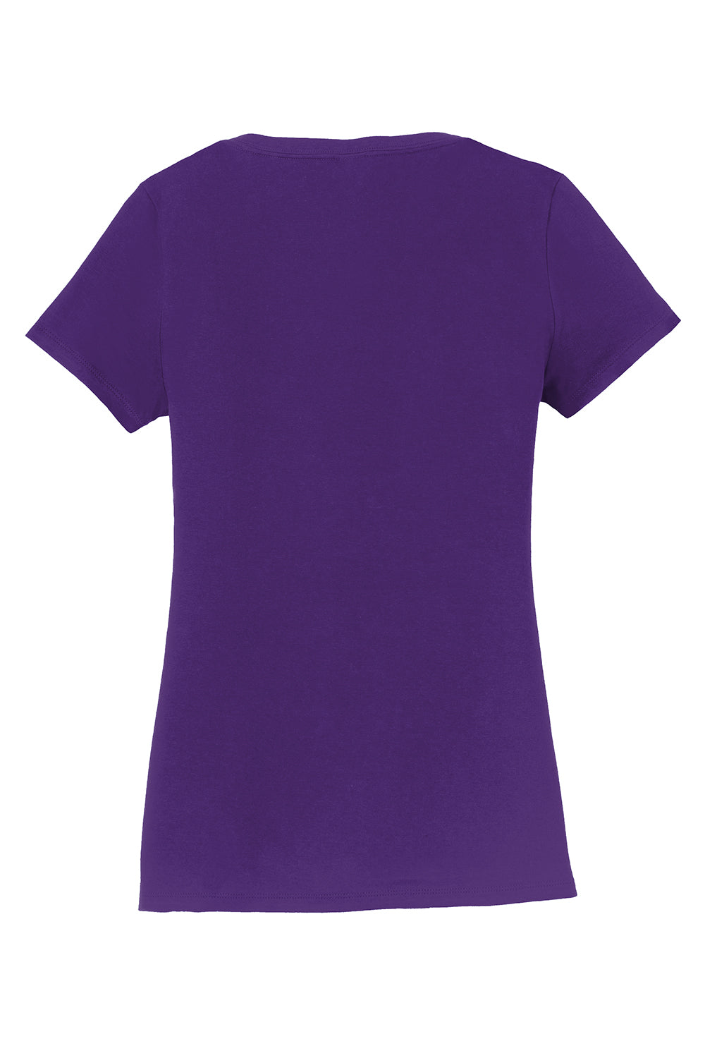 Port & Company LPC450V Womens Fan Favorite Short Sleeve V-Neck T-Shirt Team Purple Flat Back