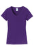 Port & Company LPC450V Womens Fan Favorite Short Sleeve V-Neck T-Shirt Team Purple Flat Front