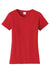 Port & Company LPC450 Womens Fan Favorite Short Sleeve Crewneck T-Shirt Bright Red Flat Front