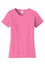 Port & Company LPC450 Womens Fan Favorite Short Sleeve Crewneck T-Shirt New Pink Flat Front