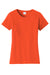 Port & Company LPC450 Womens Fan Favorite Short Sleeve Crewneck T-Shirt Orange Flat Front