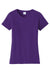 Port & Company LPC450 Womens Fan Favorite Short Sleeve Crewneck T-Shirt Team Purple Flat Front