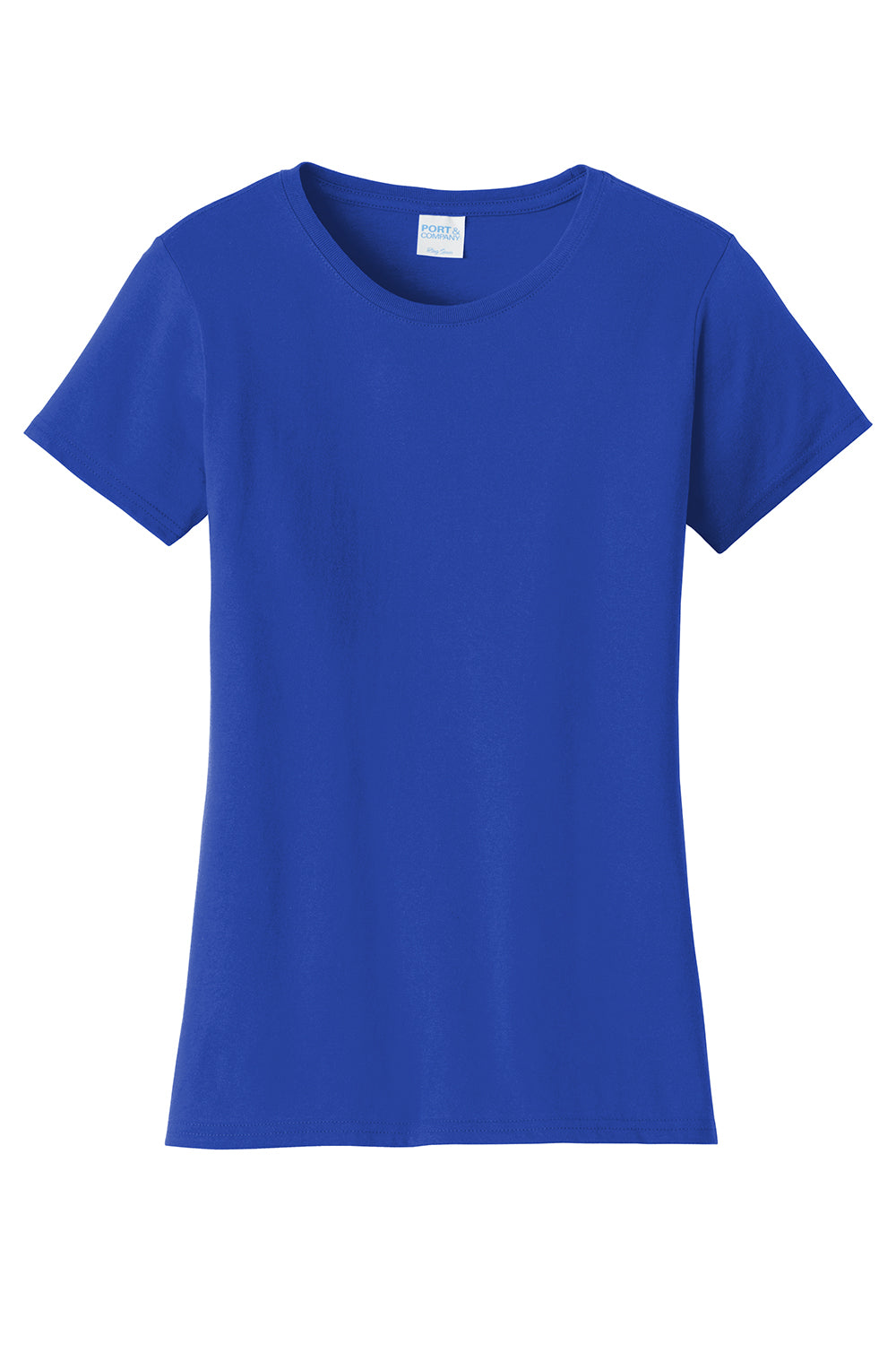 Port & Company LPC450 Womens Fan Favorite Short Sleeve Crewneck T-Shirt True Royal Blue Flat Front