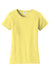 Port & Company LPC450 Womens Fan Favorite Short Sleeve Crewneck T-Shirt Yellow Flat Front