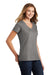 Port & Company LPC455V Womens Fan Favorite Short Sleeve V-Neck T-Shirt Heather Graphite Grey Model 3q