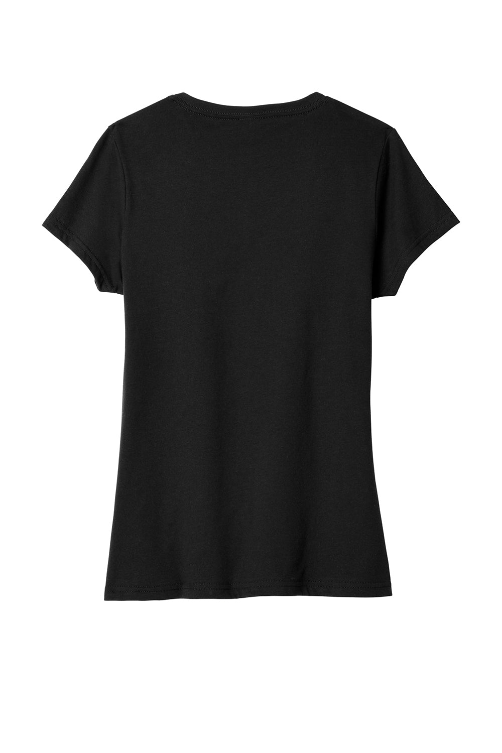 Port & Company LPC455V Womens Fan Favorite Short Sleeve V-Neck T-Shirt Jet Black Flat Back