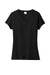 Port & Company LPC455V Womens Fan Favorite Short Sleeve V-Neck T-Shirt Jet Black Flat Front