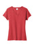 Port & Company LPC455V Womens Fan Favorite Short Sleeve V-Neck T-Shirt Heather Team Cardinal Red Flat Front