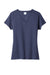 Port & Company LPC455V Womens Fan Favorite Short Sleeve V-Neck T-Shirt Heather Team Navy Blue Flat Front