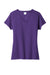 Port & Company LPC455V Womens Fan Favorite Short Sleeve V-Neck T-Shirt Heather Team Purple Flat Front