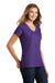 Port & Company LPC455V Womens Fan Favorite Short Sleeve V-Neck T-Shirt Heather Team Purple Model 3q