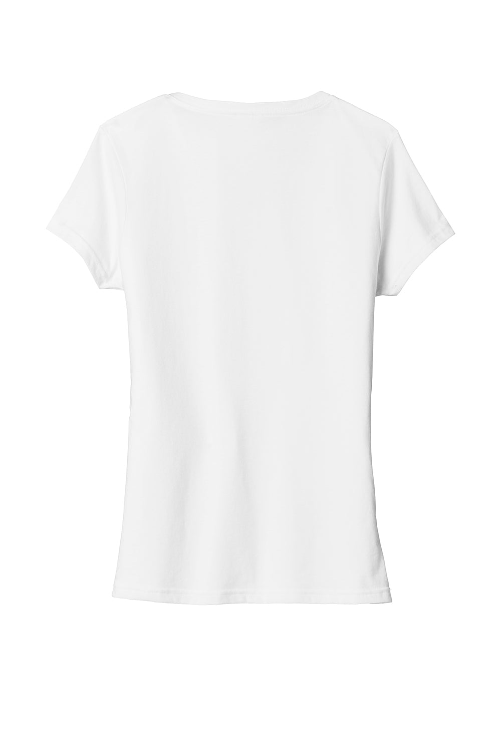 Port & Company LPC455V Womens Fan Favorite Short Sleeve V-Neck T-Shirt White Flat Back